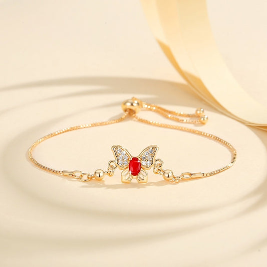 Heart Shape Bow Butterfly Fashion Bracelet