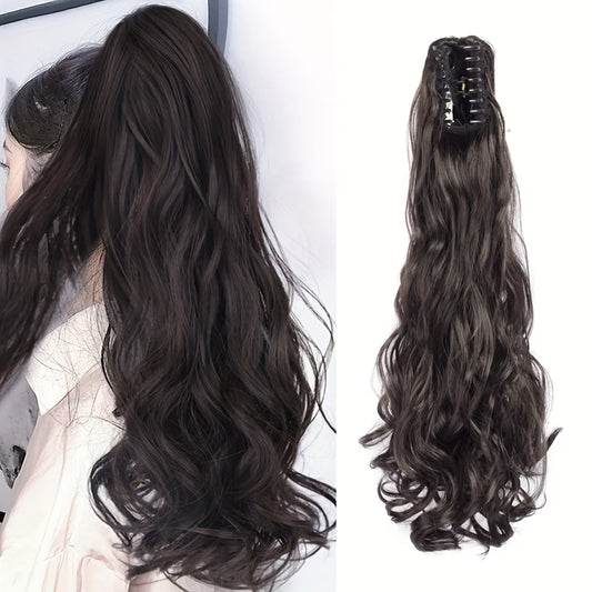 Voluminous Curly Wave Claw Ponytail