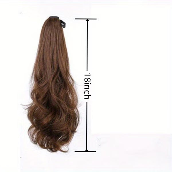 Voluminous Curly Wave Claw Ponytail