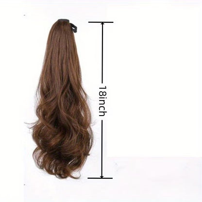 Voluminous Curly Wave Claw Ponytail
