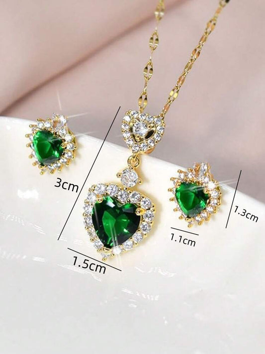 Green Zircon Crystal Necklaces