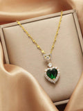 Green Zircon Crystal Necklaces