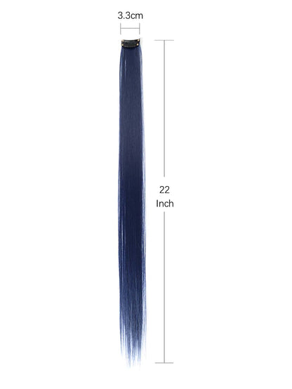 5pcs Clip In Long Straight Synthetic Hairpiece