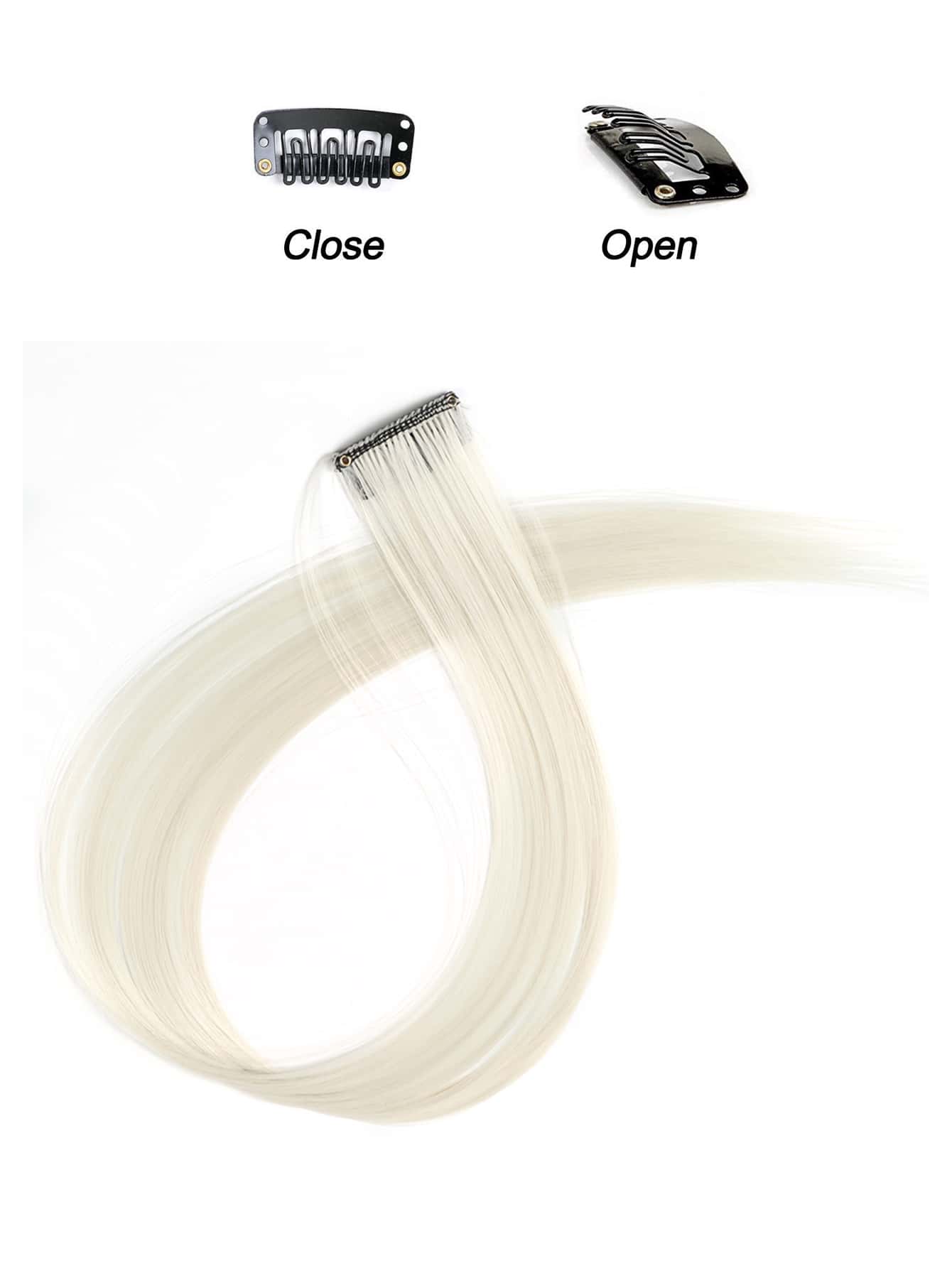 5pcs Clip In Long Straight Synthetic Hairpiece