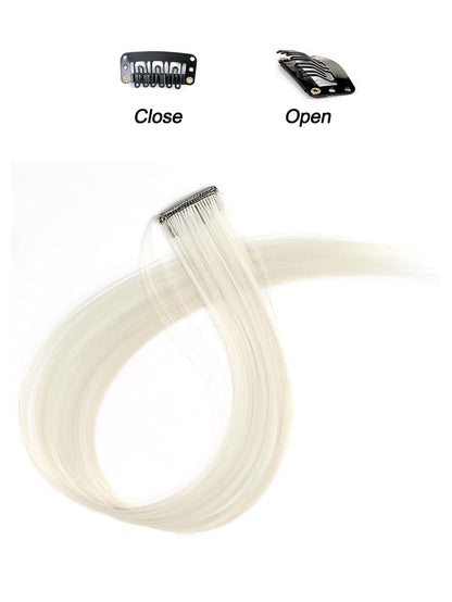 5pcs Clip In Long Straight Synthetic Hairpiece