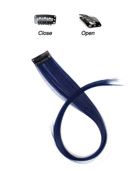 5pcs Clip In Long Straight Synthetic Hairpiece