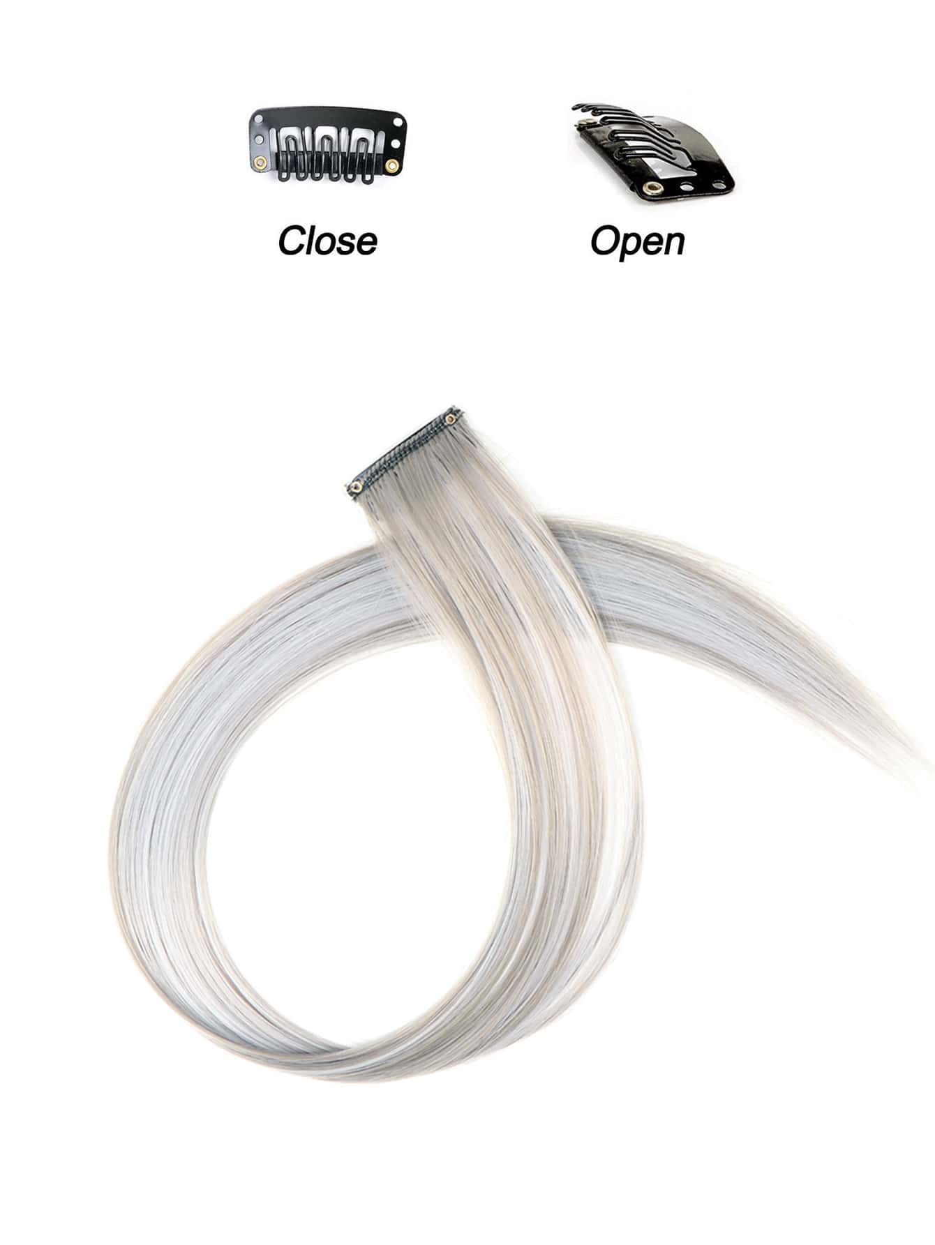 5pcs Clip In Long Straight Synthetic Hairpiece