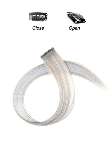 5pcs Clip In Long Straight Synthetic Hairpiece