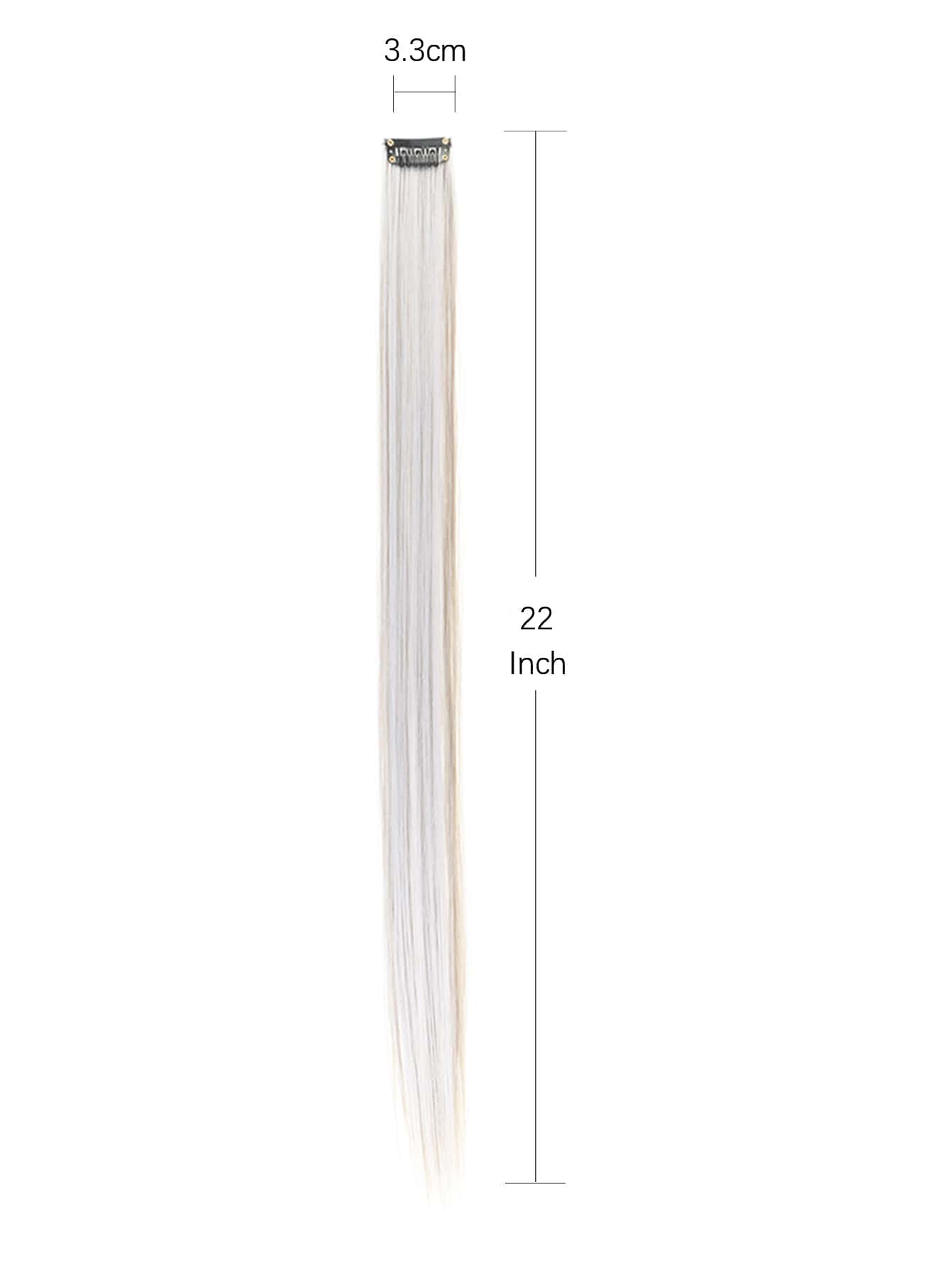 5pcs Clip In Long Straight Synthetic Hairpiece