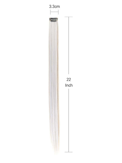5pcs Clip In Long Straight Synthetic Hairpiece
