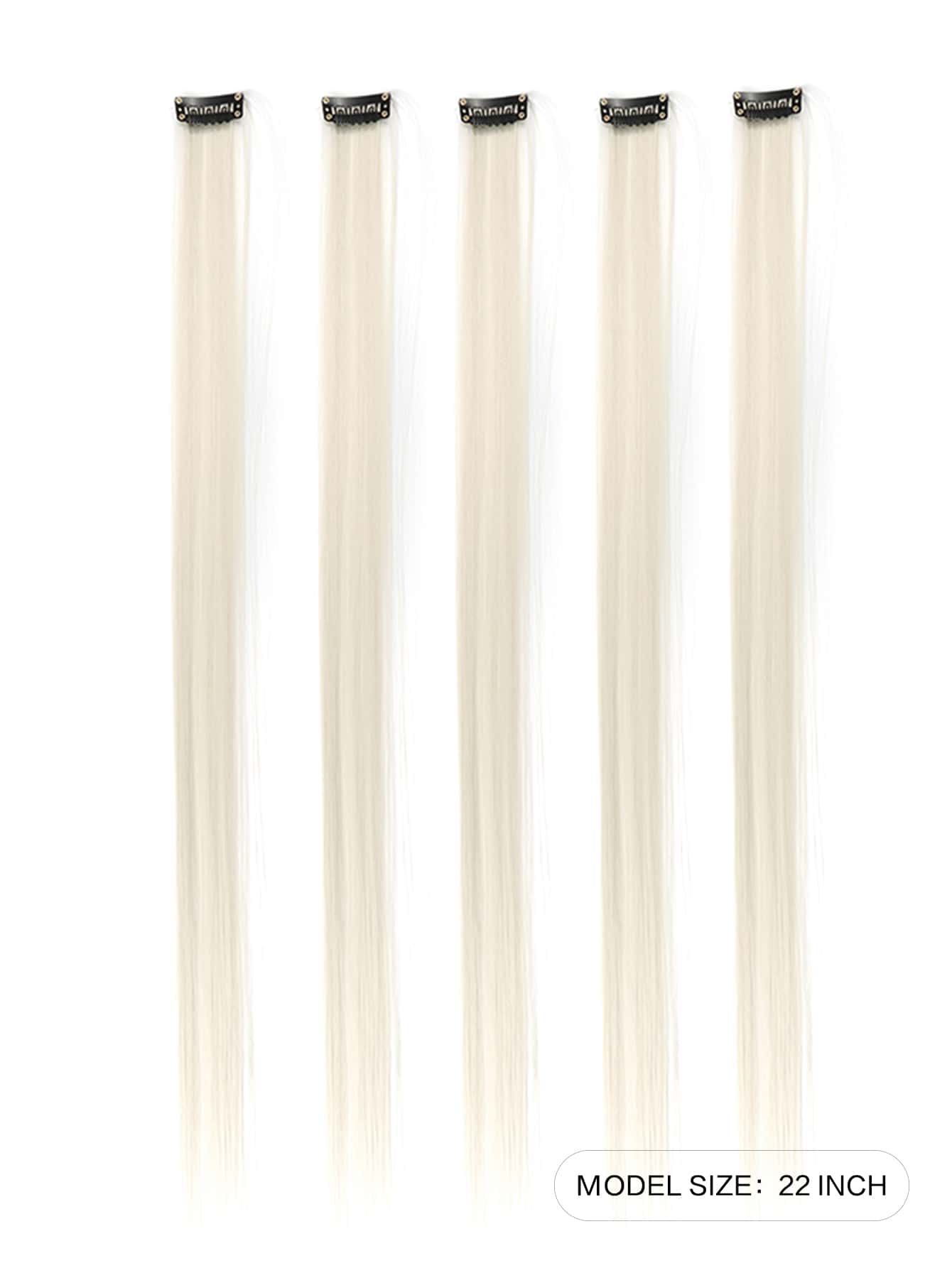 5pcs Clip In Long Straight Synthetic Hairpiece