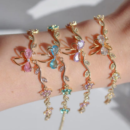 Floral Bow Bracelet