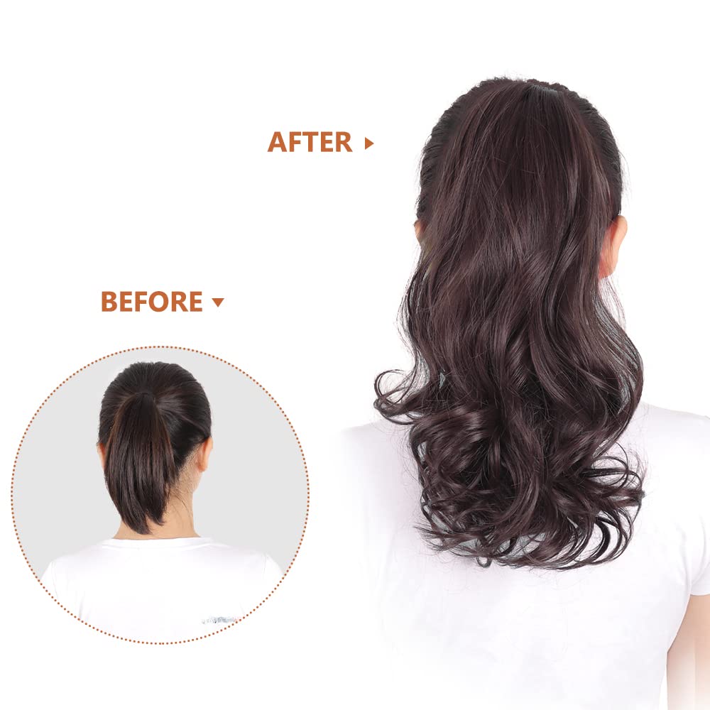 Burgundy Wavy Claw Clip In Extension
