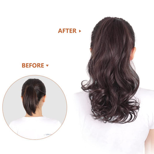 Burgundy Wavy Claw Clip In Extension