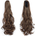 Long Wavy Claw Clip In Ponytail Extension (Chestnut Brown)
