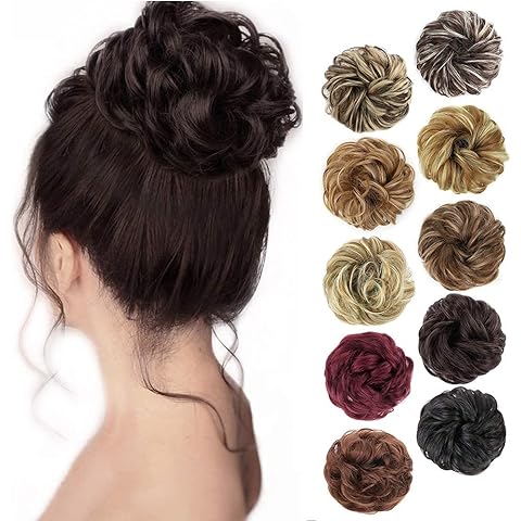 PREMIUM QUALITY MESSY HAIR BUN (BROWN/BLACK)