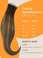 Balayage Tape-In Human Hair Extensions