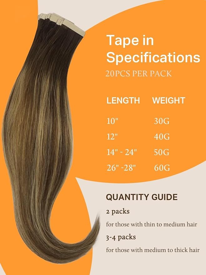 Balayage Tape-In Human Hair Extensions