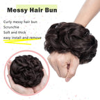 PREMIUM QUALITY MESSY HAIR BUN (BROWN/BLACK)