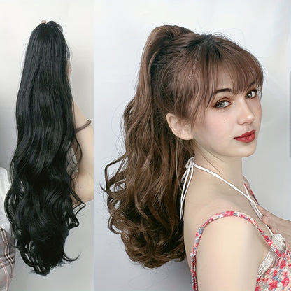 Voluminous Curly Wave Claw Ponytail