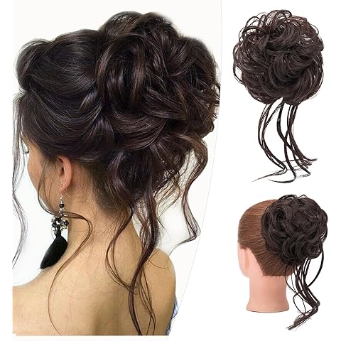 PREMIUM QUALITY MESSY HAIR BUN (BROWN/BLACK)