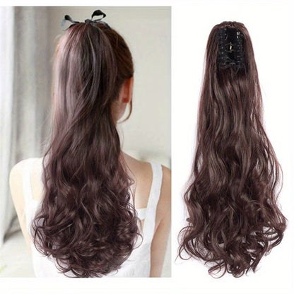Voluminous Curly Wave Claw Ponytail
