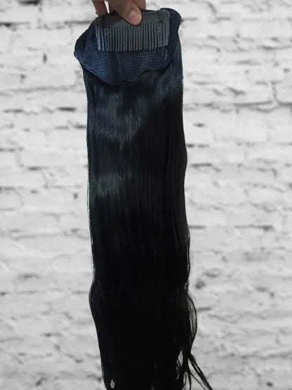 Black Hair Extension Wig - 22 Inch