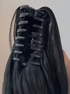 Long Wavy Claw Clip In Ponytail Extension (Chestnut Brown)