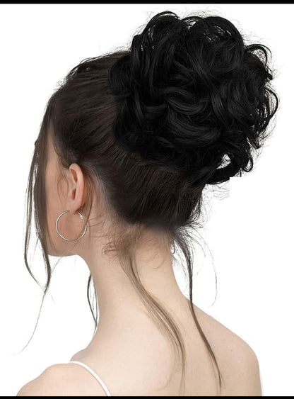 PREMIUM QUALITY MESSY HAIR BUN (BROWN/BLACK)