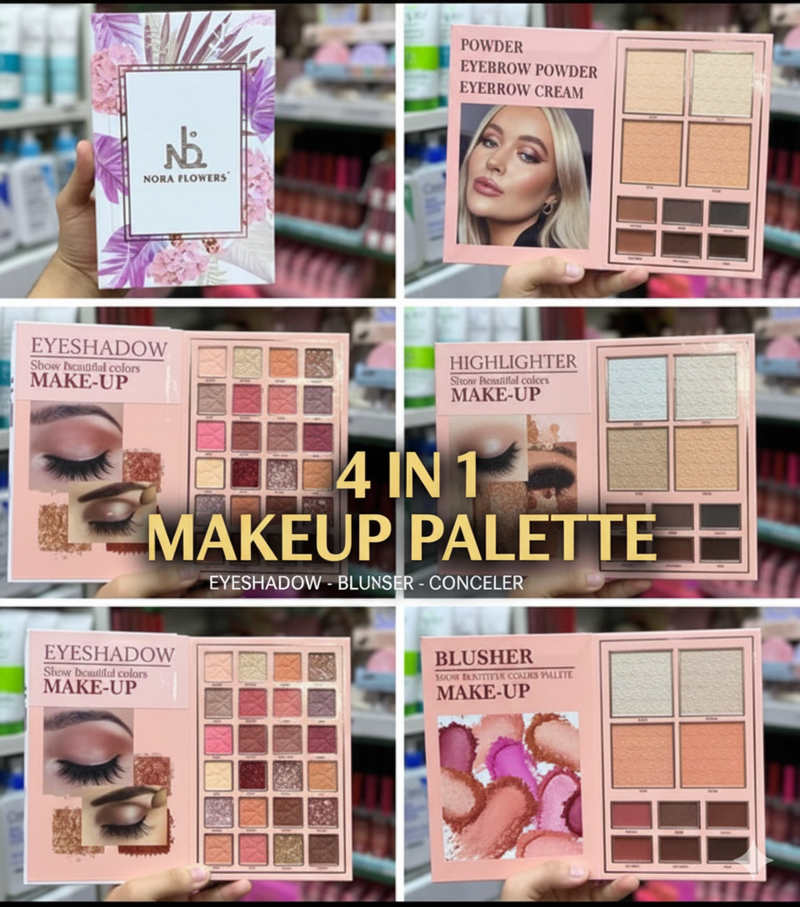 4-Step Professional Makeup Palette (All-in-One Glam Kit)