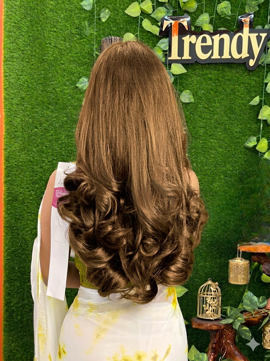 Trendy Easy-Clip Curly Hair Extension - Golden Mix