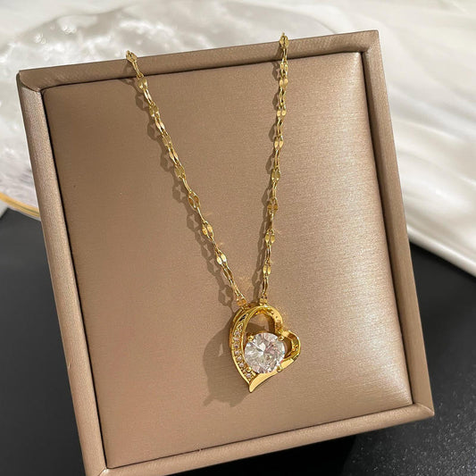 Eternal Heart Halo Pendant (Anti-Tarnish)