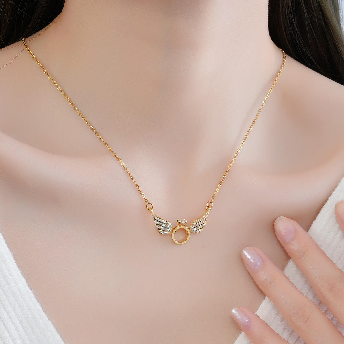 Angelic Charm Wing Necklace
