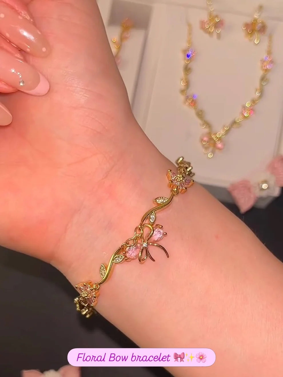 Floral Bow Bracelet