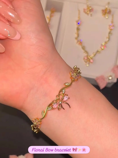 Floral Bow Bracelet