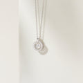 925 Sterling Silver Cubic Zirconia Germstone Pendant Chain Necklace