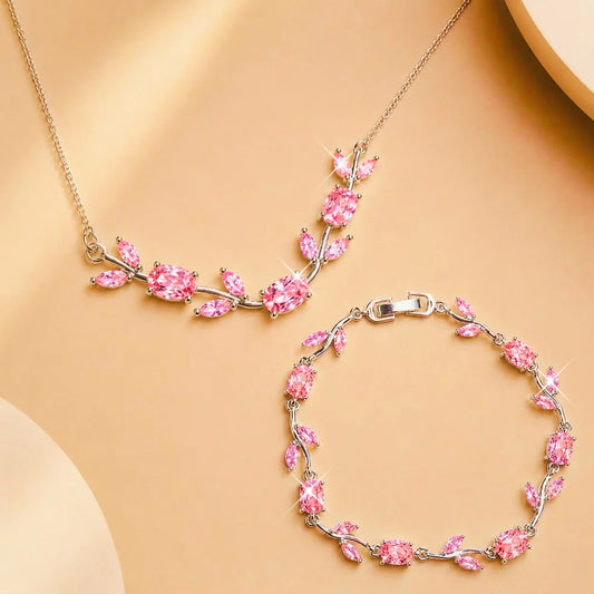 Tulip Bracelate and Necklace Set