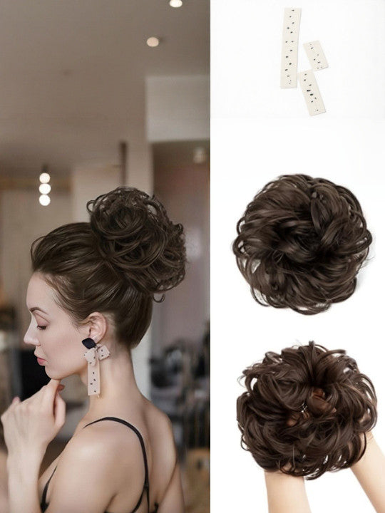 PREMIUM QUALITY MESSY HAIR BUN (BROWN/BLACK)