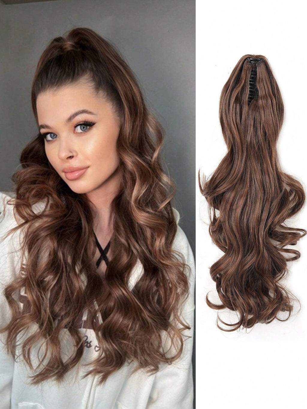Claw Clip Ponytail Curly Wavy Long Ponytails Hair Extensions