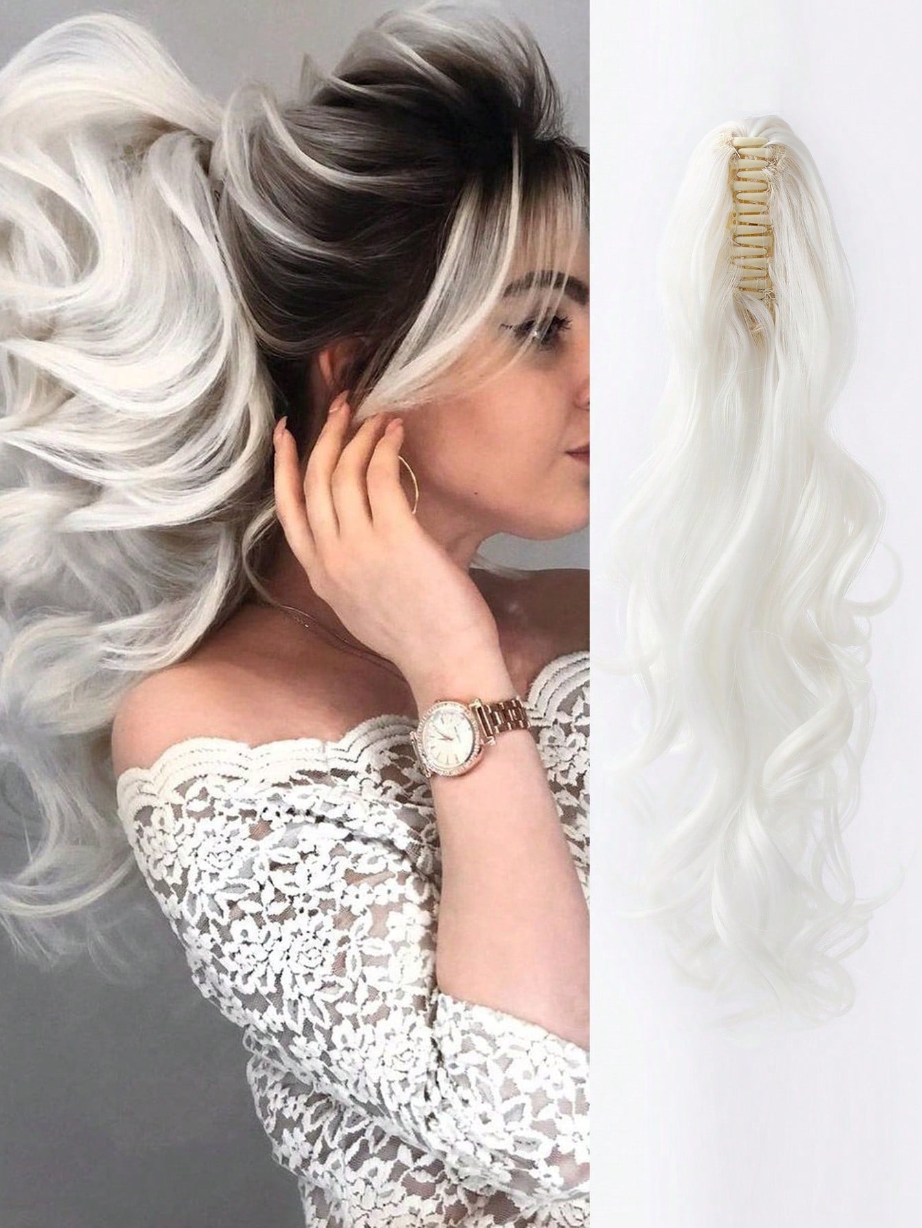 Korean Claw Clip Black Ponytail