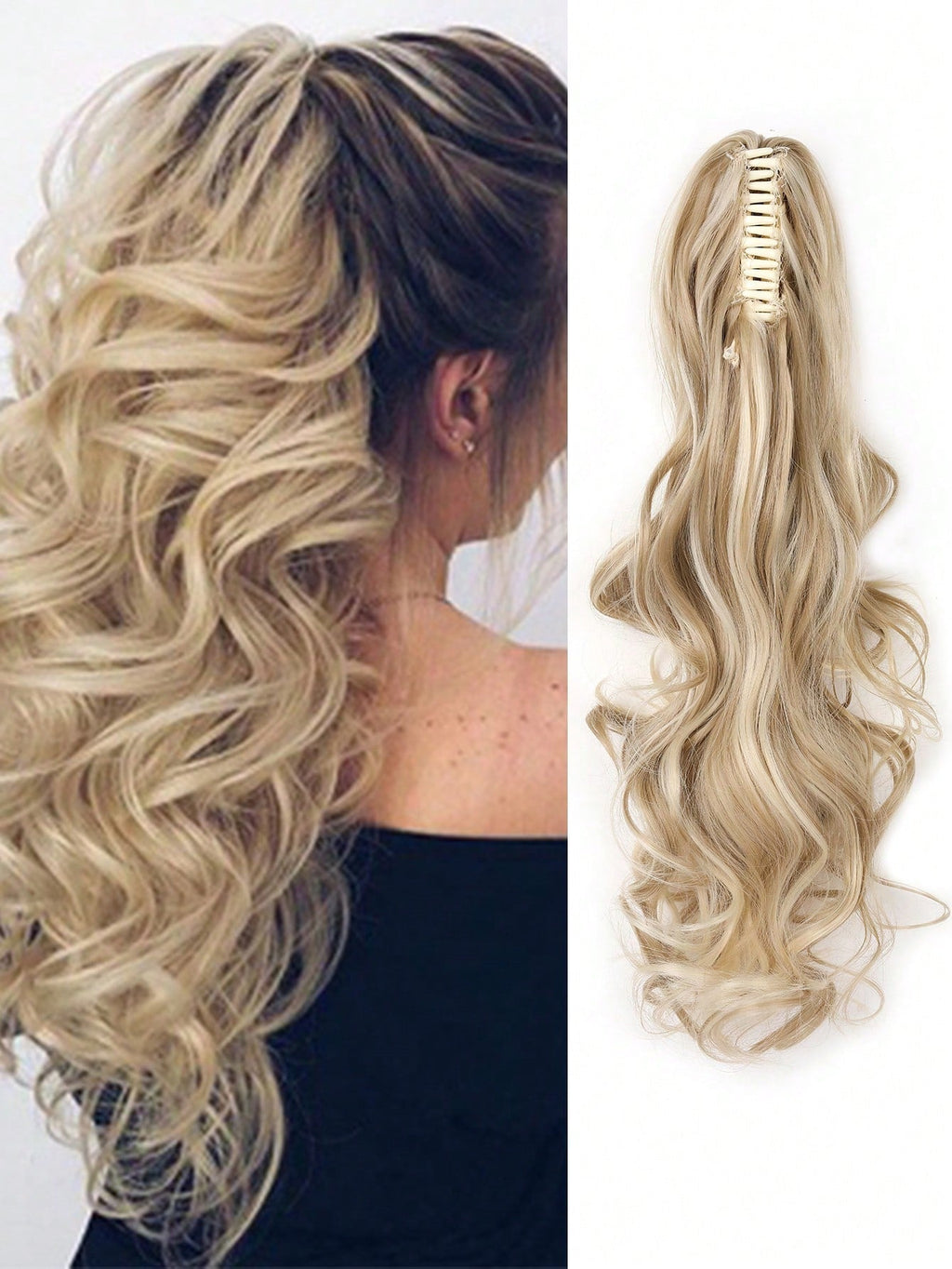 Claw Clip Ponytail Curly Wavy Long Ponytails Hair Extensions