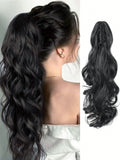 Claw Clip Black Ponytail Extension Curly Wavy Clip in Long Ponytails Hair Extensions