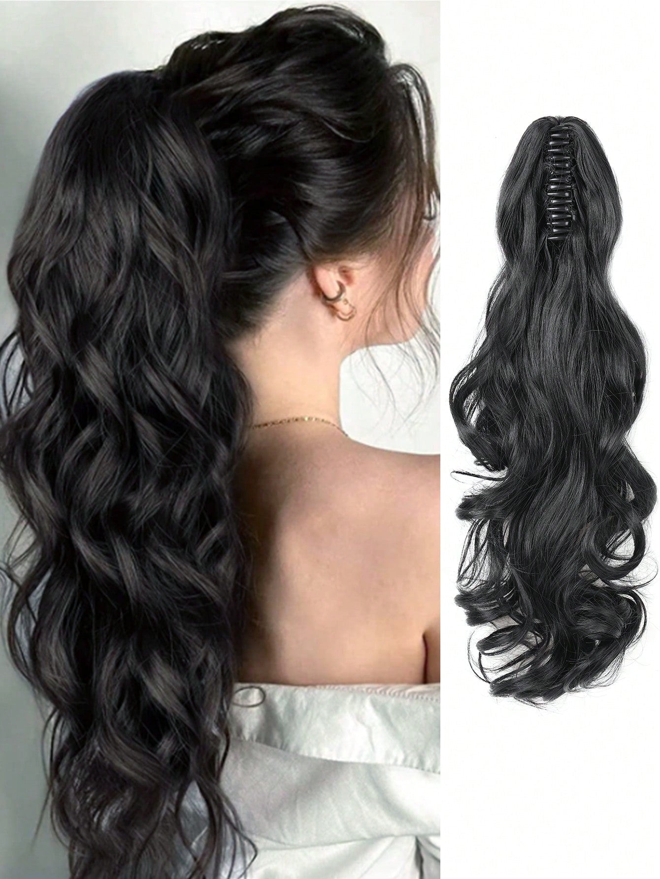 Korean Claw Clip Black Ponytail