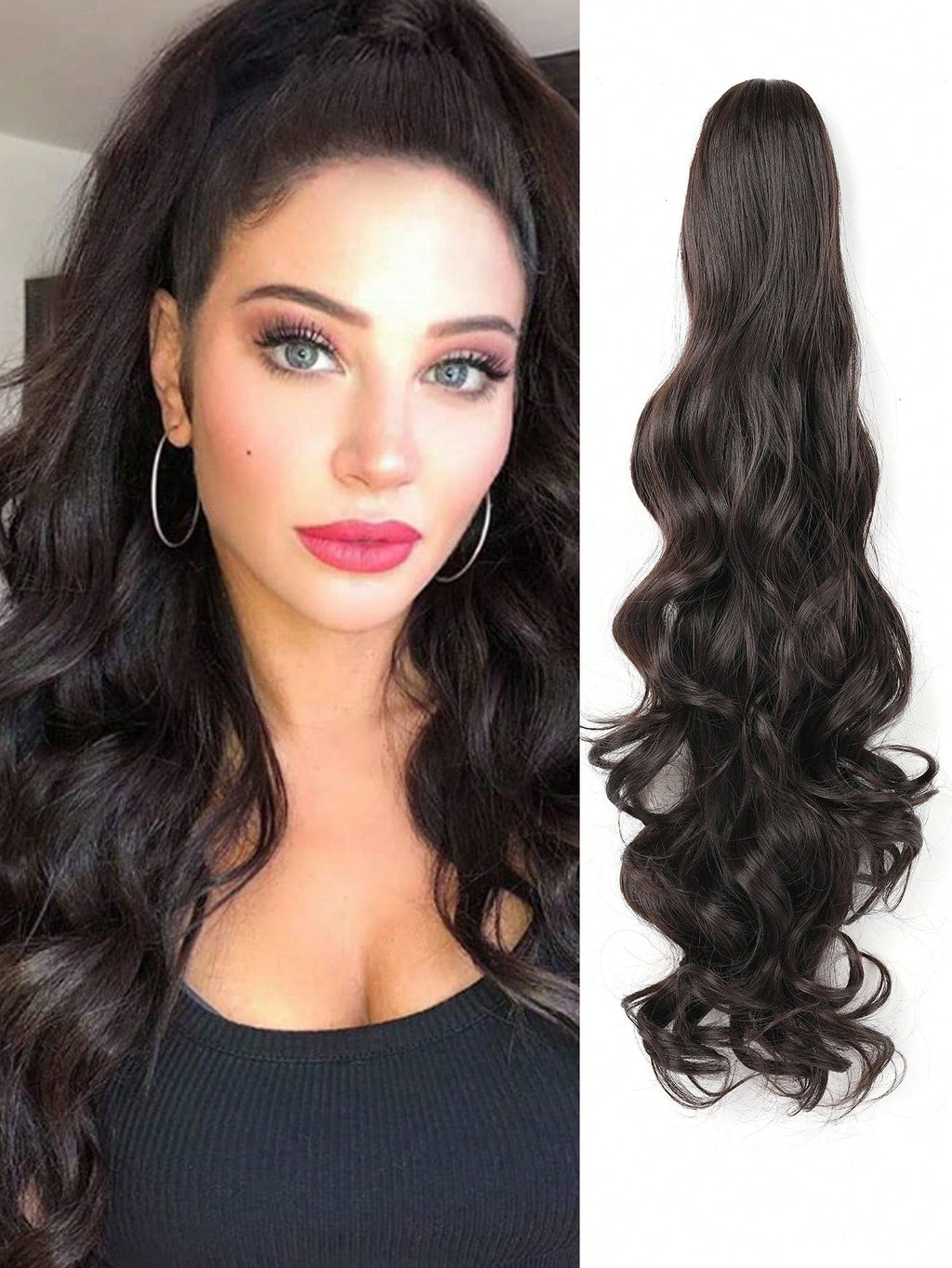 Claw Clip Ponytail Curly Wavy Long Ponytails Hair Extensions
