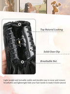 Claw Clip Black Ponytail Extension Curly Wavy Clip in Long Ponytails Hair Extensions