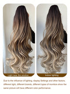 Claw Ponytail 20 Inch Ombre Natural Wavy Clip in Hair Extensions