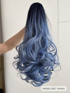 Claw Ponytail 20 Inch Ombre Natural Wavy Clip in Hair Extensions