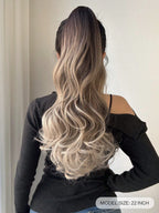 Claw Ponytail 20 Inch Ombre Natural Wavy Clip in Hair Extensions