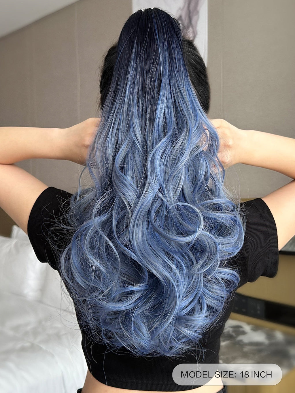 Claw Ponytail 20 Inch Ombre Natural Wavy Clip in Hair Extensions