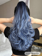 Claw Ponytail 20 Inch Ombre Natural Wavy Clip in Hair Extensions